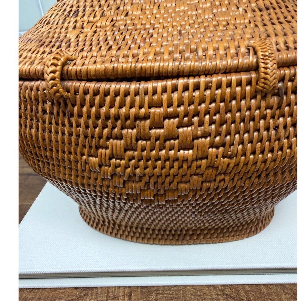 Handwoven Balinese Ata Grass Basket Purse - Vintage-Inspired - Picture 12 of 16